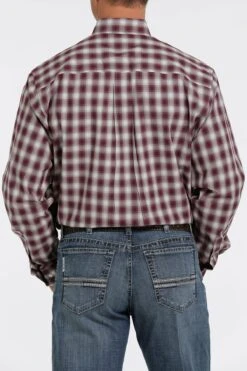 'Cinch' Men's Plaid Button Down - Purple 5 'Cinch' Men's Plaid Button Down - Purple -Outland Style Shop MTW1105350 3 1024x1024@2x