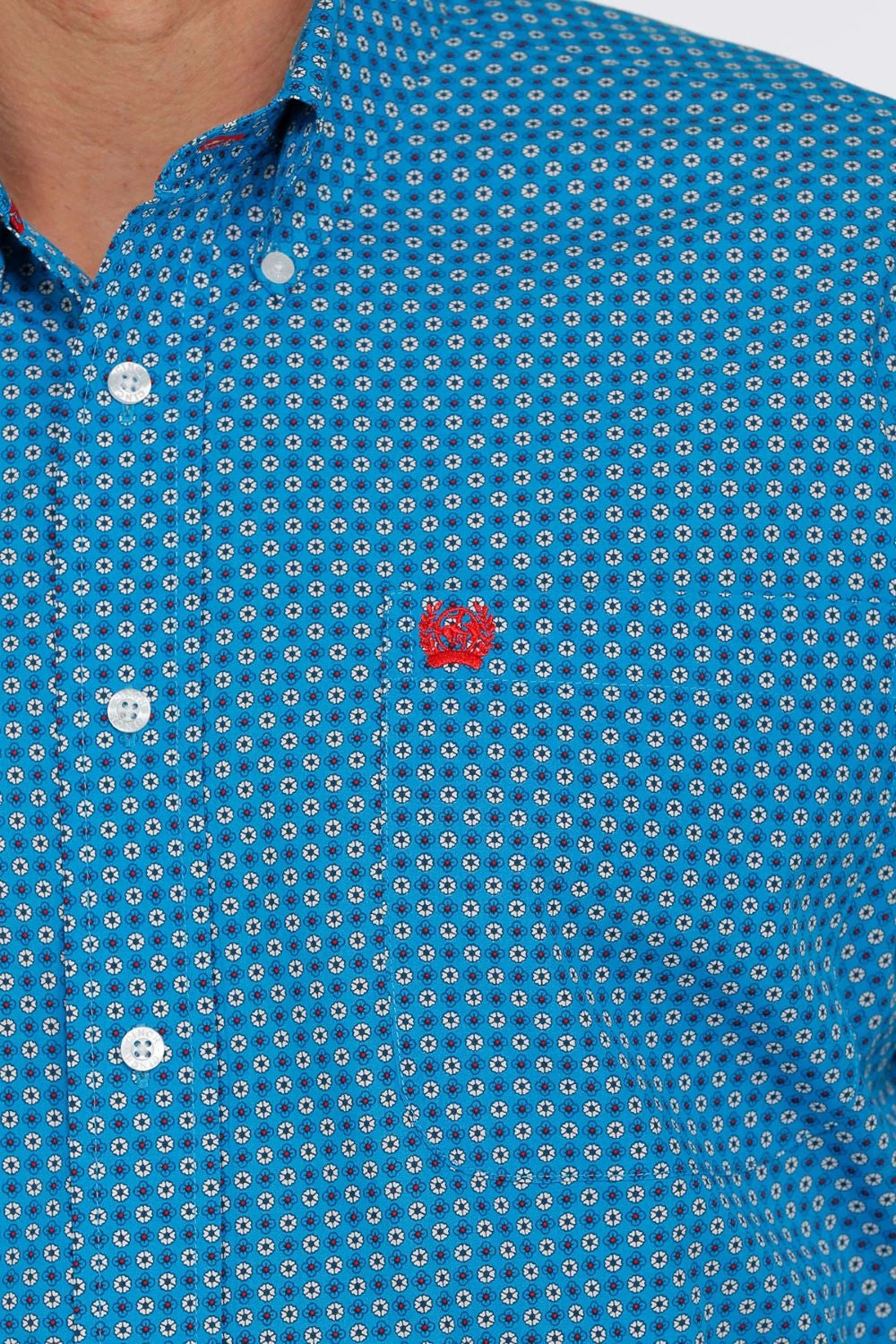 'Cinch' Men's Geo Print Classic Fit Button Down - Blue 2 'Cinch' Men's Geo Print Classic Fit Button Down - Blue - Image 2