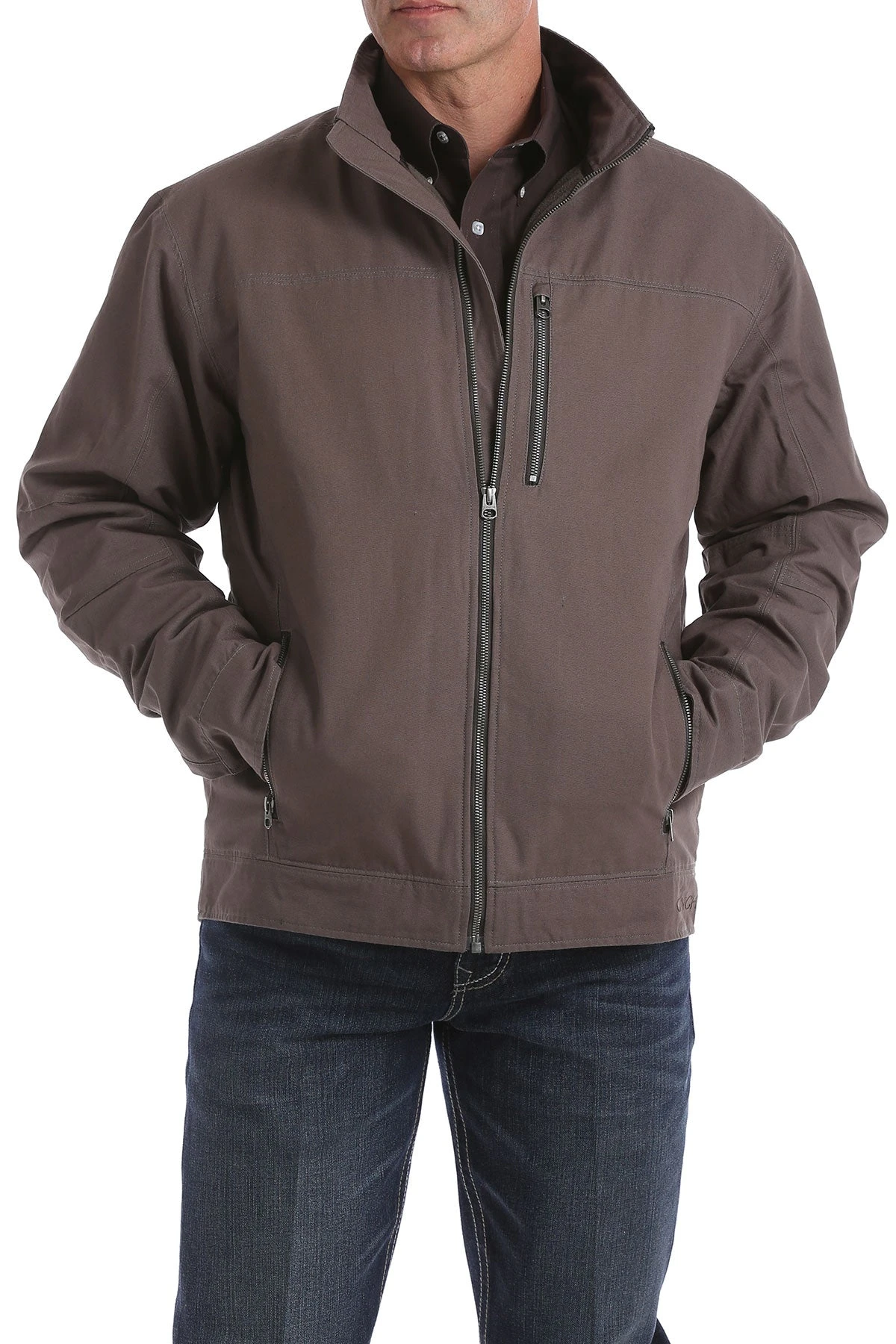 'Cinch' Men's Concealed Carry Canvas Twill Jacket - Stone 2 'Cinch' Men's Concealed Carry Canvas Twill Jacket - Stone - Image 2