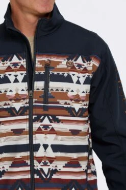 'Cinch' Men's Bonded Jacket - Navy Aztec -Outland Style Shop MWJ1583001 5 1024x1024@2x