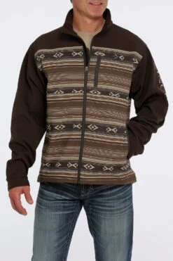 'Cinch' Men's Bonded Jacket - Brown Aztec -Outland Style Shop MWJ1583002 1 1024x1024@2x