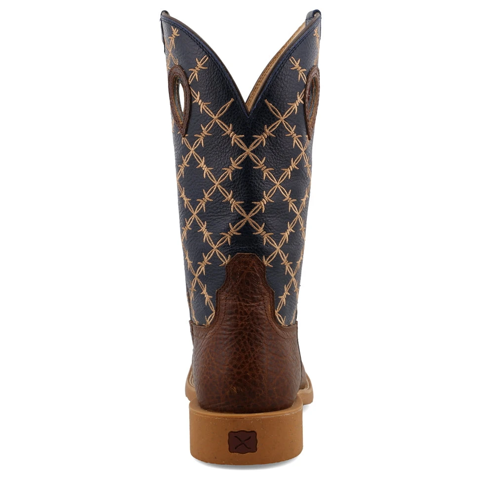 'Twisted X' Men's 12" Tech X Western Square Toe - Rustic Brown/ Navy 5 'Twisted X' Men's 12" Tech X Western Square Toe - Rustic Brown/ Navy - Image 5