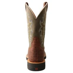 'Twisted X' Men's 11" Tech-X Cellstretch Western Square Toe - Brown / Green -Outland Style Shop MXW0004 BK 4800x4800 bd8f029e badd 4f35 9822 554aab28b3b3 1024x1024@2x