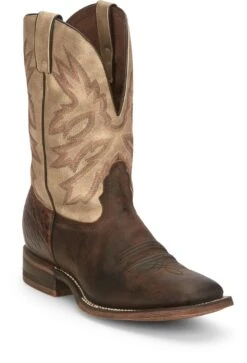 'Nocona' Men's 11" Henry Western Square Toe - Antiqued Brown Cowhide / Vintage Stone -Outland Style Shop NCA 001 HR5570 1024x1024@2x