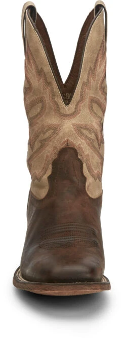 'Nocona' Men's 11" Henry Western Square Toe - Antiqued Brown Cowhide / Vintage Stone -Outland Style Shop NCA 008 HR5570 1024x1024@2x