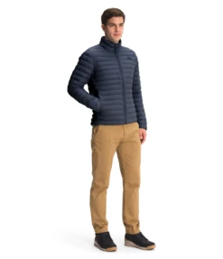 'The North Face' Men's Stretch Down Stowable Jacket - Aviator Navy -Outland Style Shop NF0A3Y56 RG1 model34 1024x1024@2x