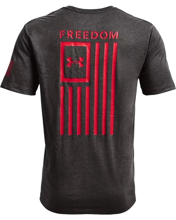 'Under Armour' Men's Freedom Flag T-Shirt - Charcoal Medium Heather / Red 1 'Under Armour' Men's Freedom Flag T-Shirt - Charcoal Medium Heather / Red