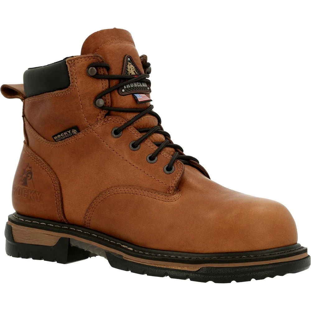 'Rocky' Men's 6" IronClad EH WP Steel Toe - Brown 6 'Rocky' Men's 6" IronClad EH WP Steel Toe - Brown - Image 6