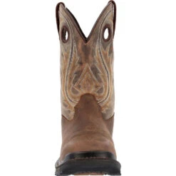 'Rocky' Men's 11" Ram's Horn EH Western Square Toe - Western Dark Brown -Outland Style Shop RKW0393 front 1024x1024@2x