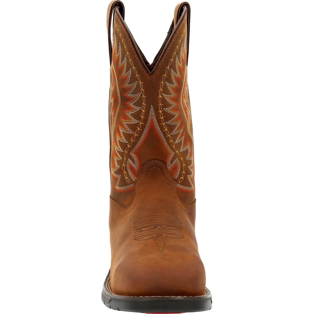 'Rocky' Men's 11" Rugged Trail EH WP Western Square Toe - Brown 4 'Rocky' Men's 11" Rugged Trail EH WP Western Square Toe - Brown - Image 4