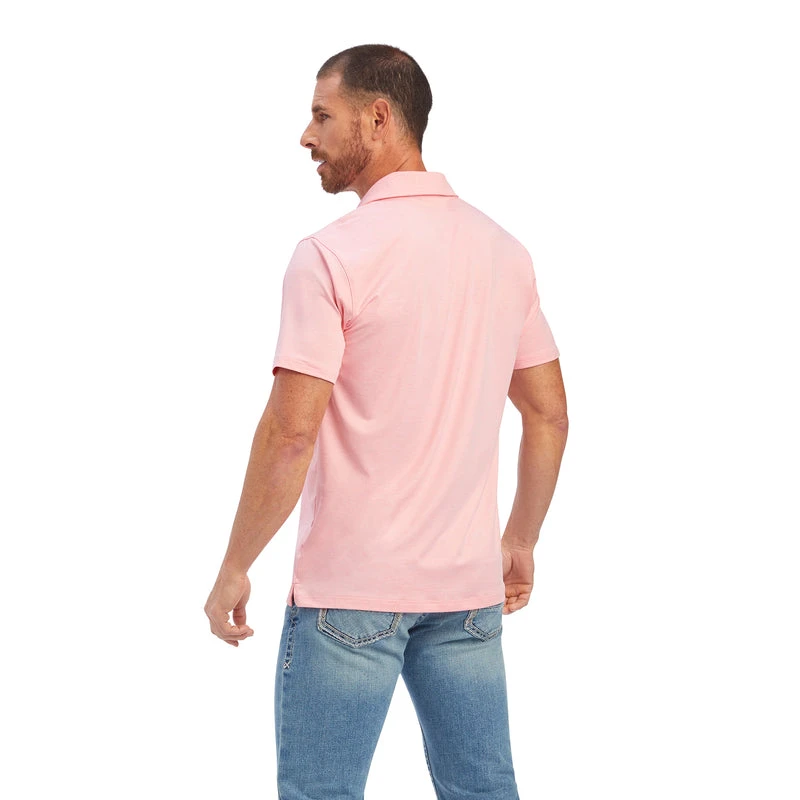 'Ariat' Men's Charger 2.0 Fitted Polo - Peony 2 'Ariat' Men's Charger 2.0 Fitted Polo - Peony - Image 2