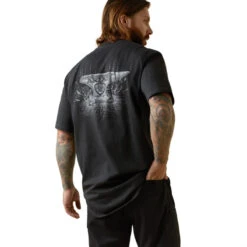 'Ariat' Men's Rebar CottonStrong Anvil Force T Shirt - Charcoal Heather