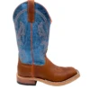 'Anderson Bean' Men's 13" Briar Mad Dog Western Square Toe - Brown / Blue