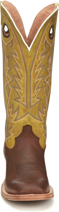 'Tony Lama' Men's 15" Fairview Buckaroo Western Square Toe - Brown / Moss Green -Outland Style Shop TNL 008 SA2001 1024x1024@2x