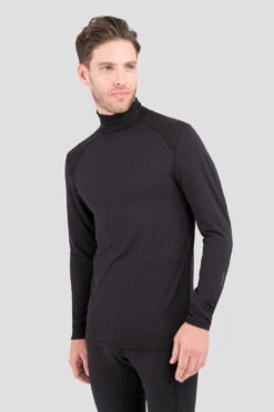 'Terramar' Men's 2.0 ThermolatorĀ® Performance Turtle Neck - Black