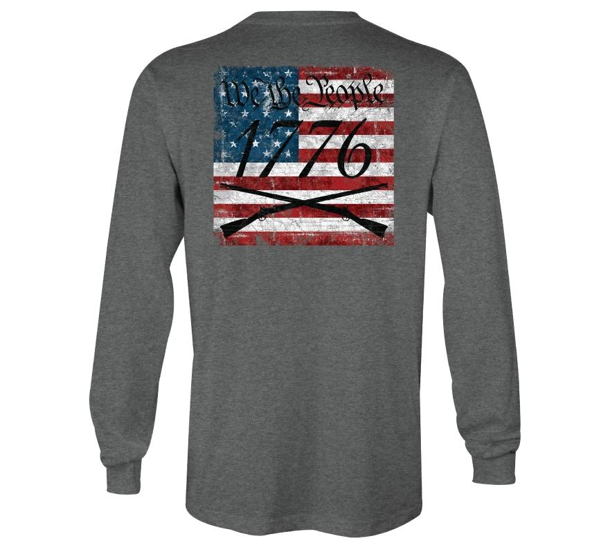 'Howitzer' Men's People '76 T-Shirt - Graphite Heather 1 'Howitzer' Men's People '76 T-Shirt - Graphite Heather