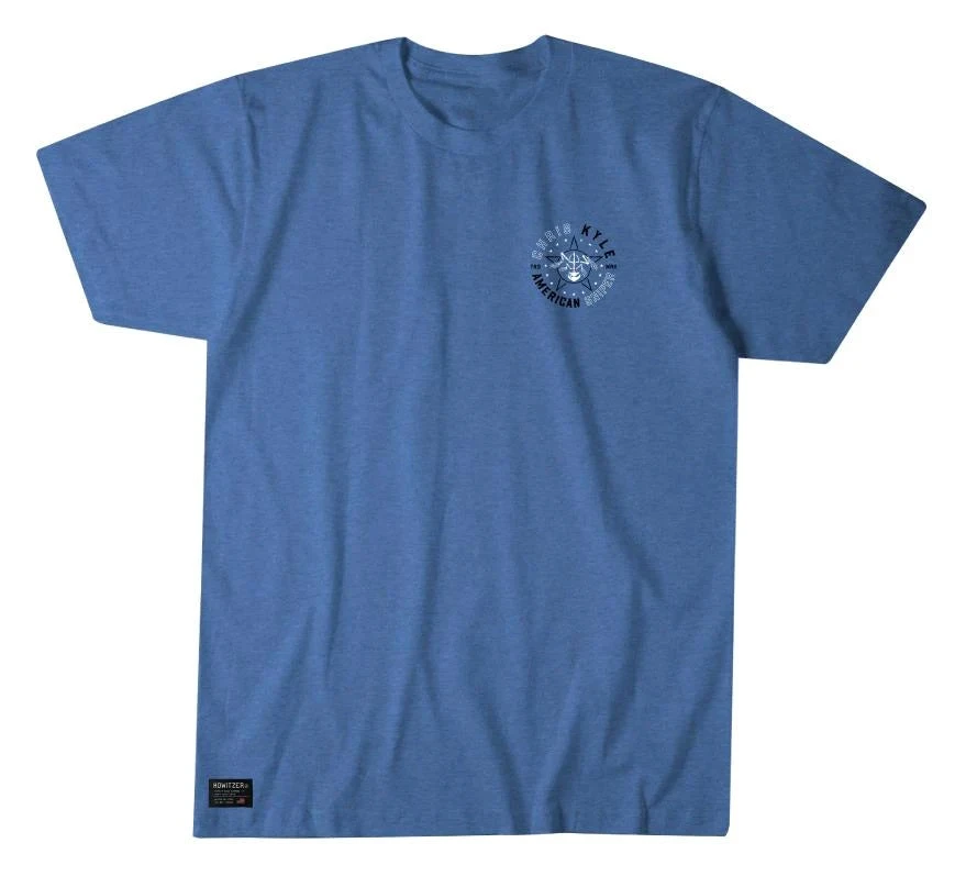 'Howitzer' Men's Chris Kyle Circle Short Sleeve Tee - Royal Heather 1 'Howitzer' Men's Chris Kyle Circle Short Sleeve Tee - Royal Heather