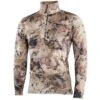 'Sitka' Men's Grinder Half Zip T-Shirt - Waterfowl : Marsh