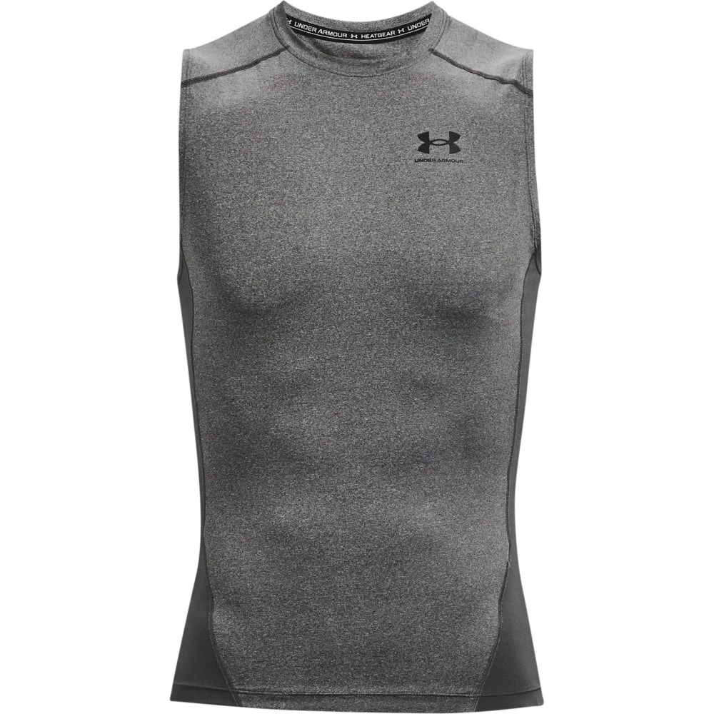 'Under Armour' Men's HeatGear® Sleeveless Compression - Carbon Heather / Black 1 'Under Armour' Men's HeatGear® Sleeveless Compression - Carbon Heather / Black