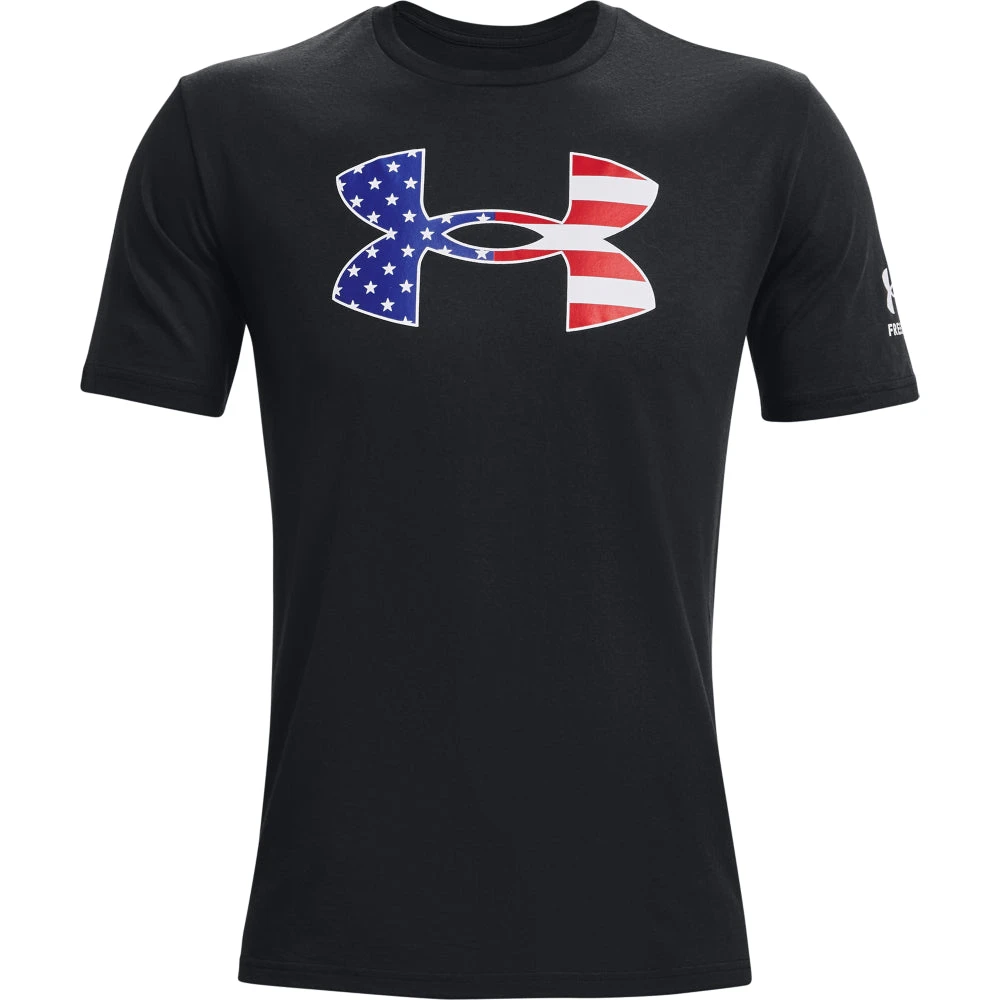 'Under Armour' Men's New Freedom BFL T-Shirt - Black / White 4 'Under Armour' Men's New Freedom BFL T-Shirt - Black / White - Image 4