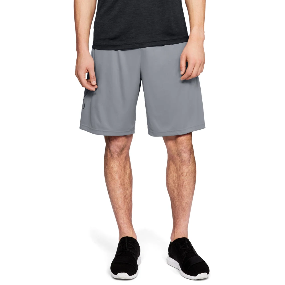 'Under Armour' Men's Tech Graphic Shorts - Steel 3 'Under Armour' Men's Tech Graphic Shorts - Steel - Image 3