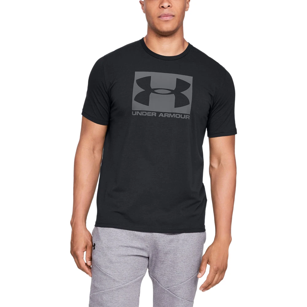 'Under Armour' Men's Boxed Sportstyle T-Shirt - Black / Graphite 1 'Under Armour' Men's Boxed Sportstyle T-Shirt - Black / Graphite