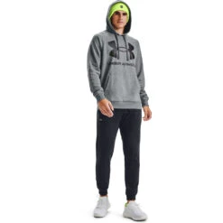 'Under Armour' Men's Rival Fleece Big Logo Hoodie - Pitch Grey -Outland Style Shop s7.V5 1357093 012 FSF 1024x1024@2x
