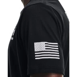 'Under Armour' Men's Freedom Flag T-Shirt - Black / White -Outland Style Shop s7.V5 1370810 001 SIDEDET 1024x1024@2x