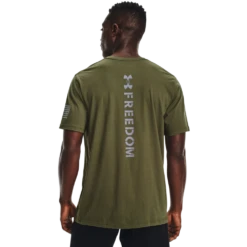 'Under Armour' Men's New Freedom Spine T-Shirt - Marine OD Green